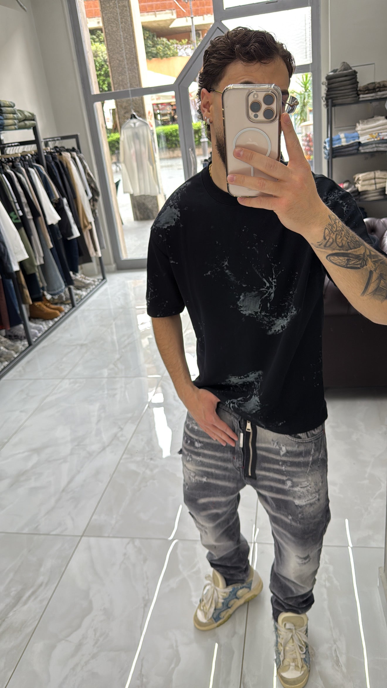 T-shirt Crack Black