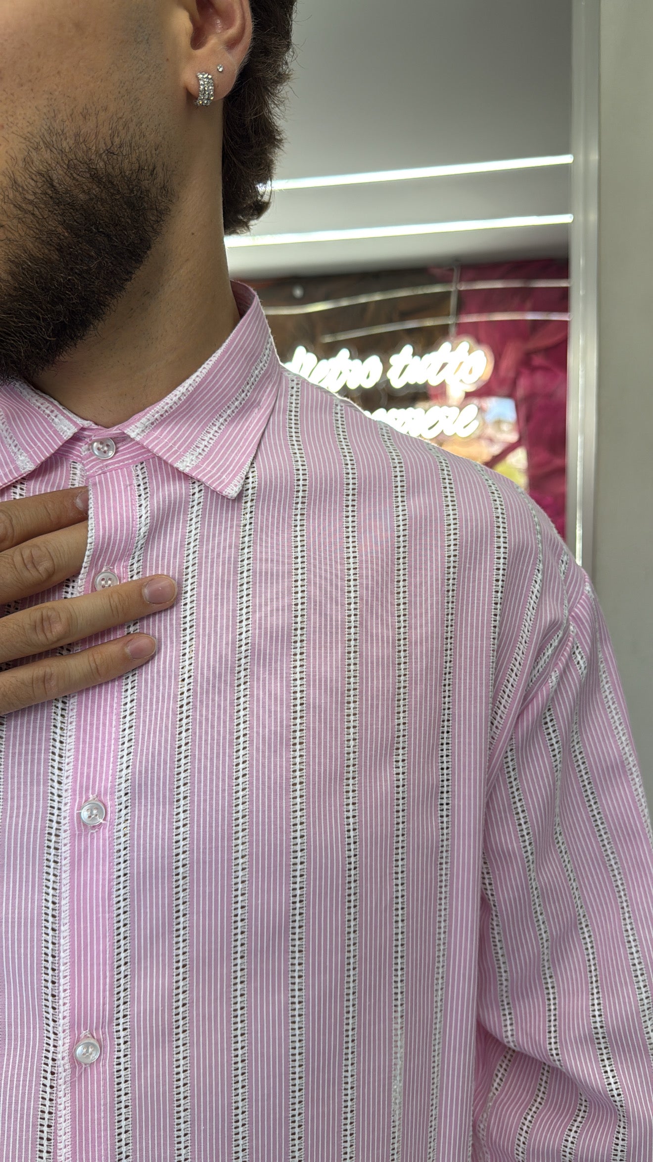 Camicia pizzo Sangallo
