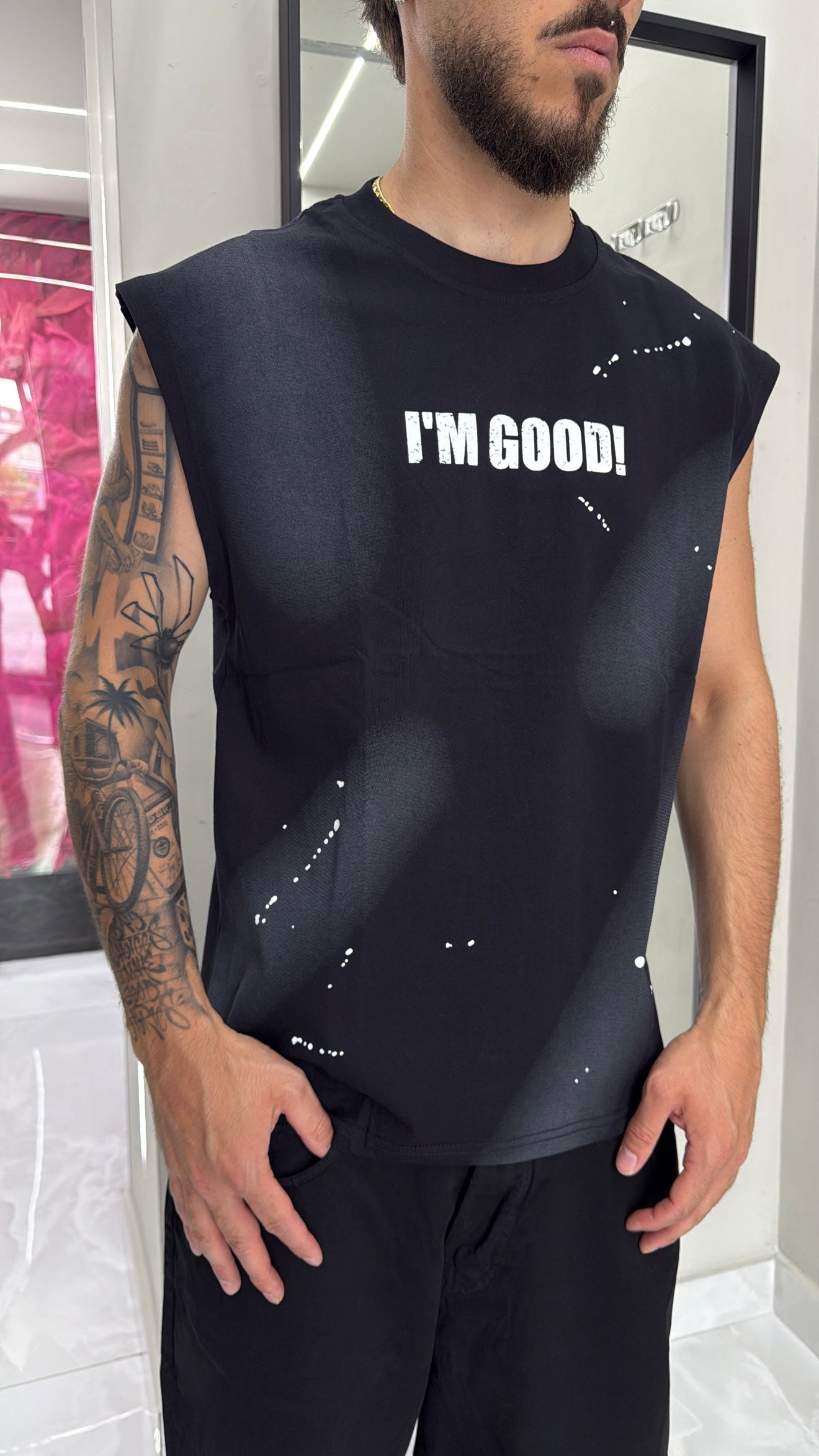 T-shirt Smanicato Goodboy Black