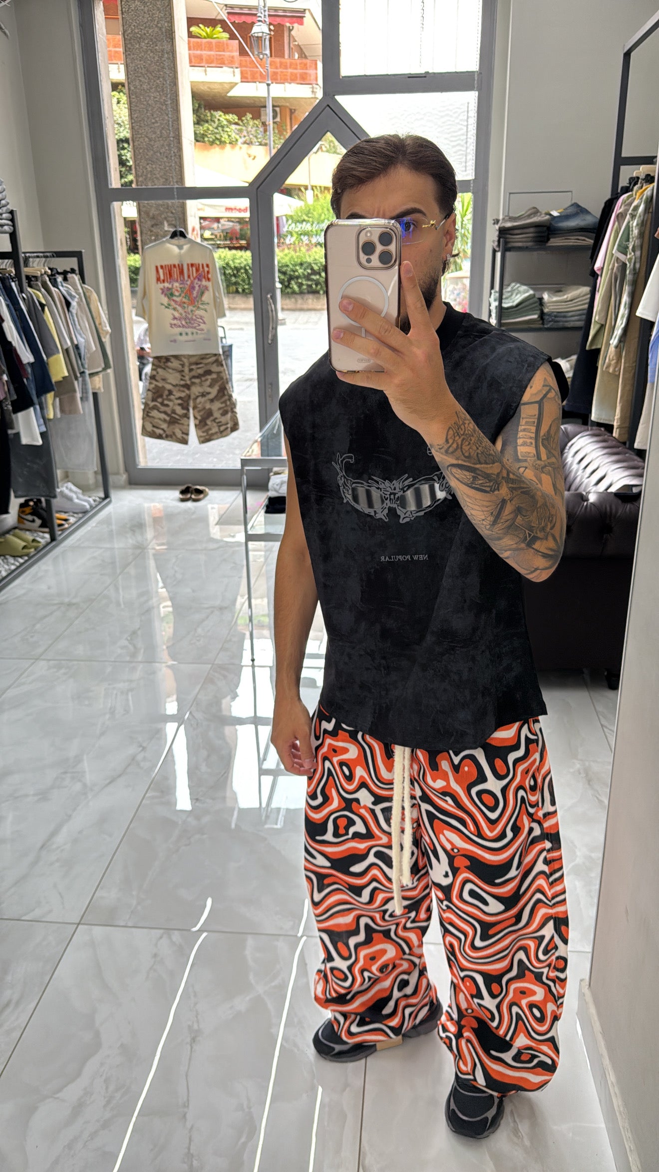 Pantalone Lino Psychedelic
