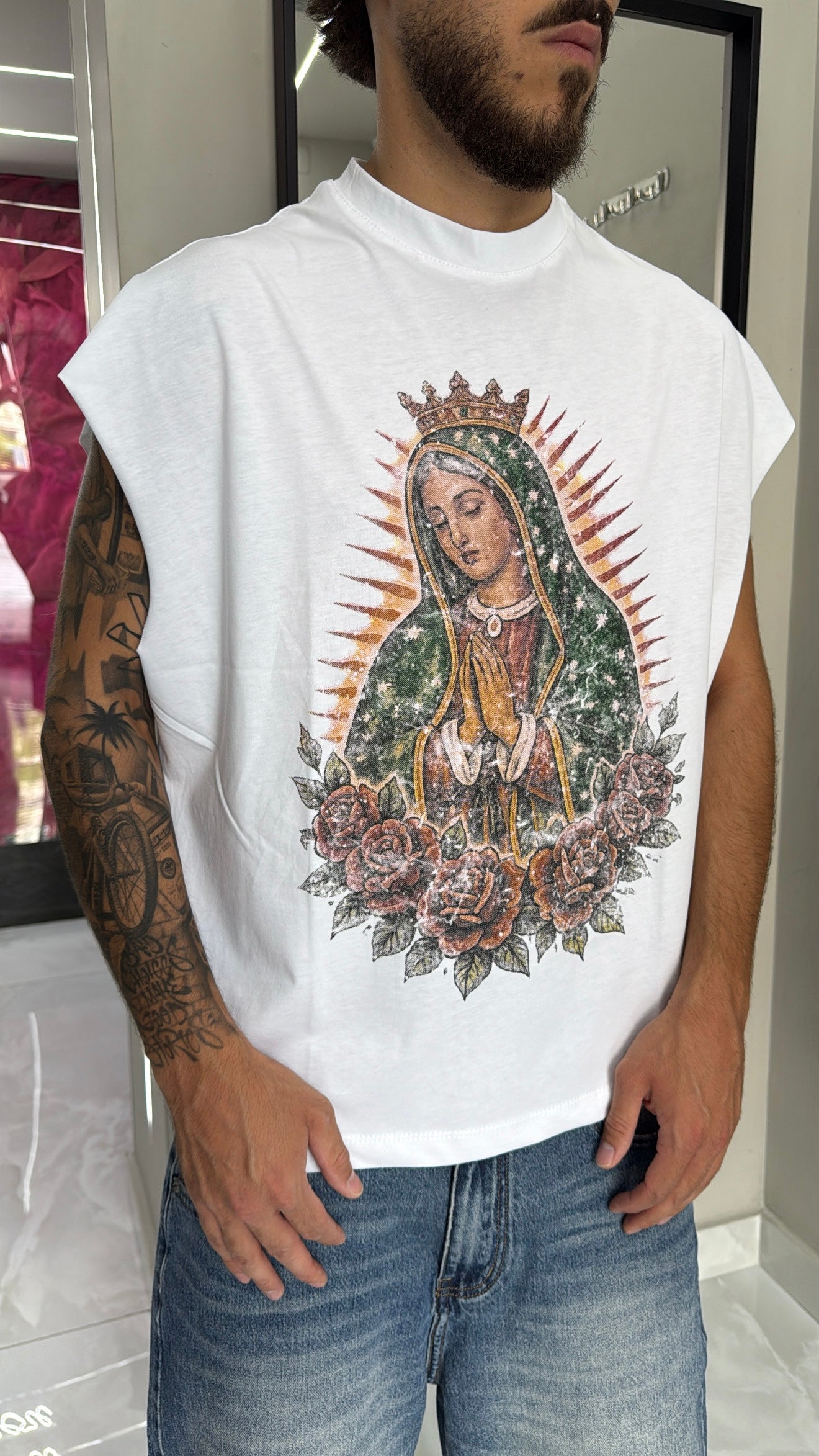 T-shirt Smanicata Mexico White