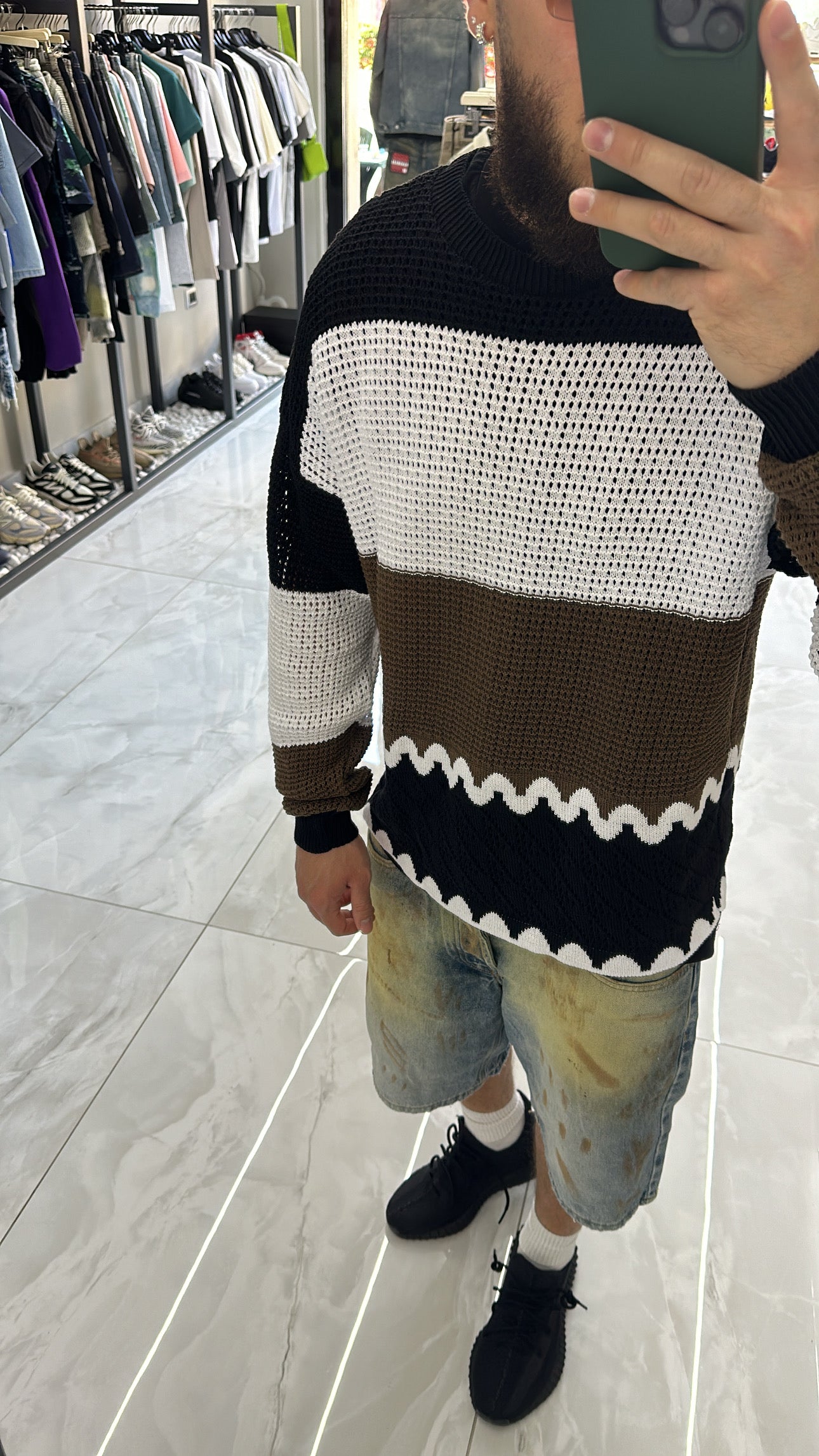 Maglia traforata Calathea