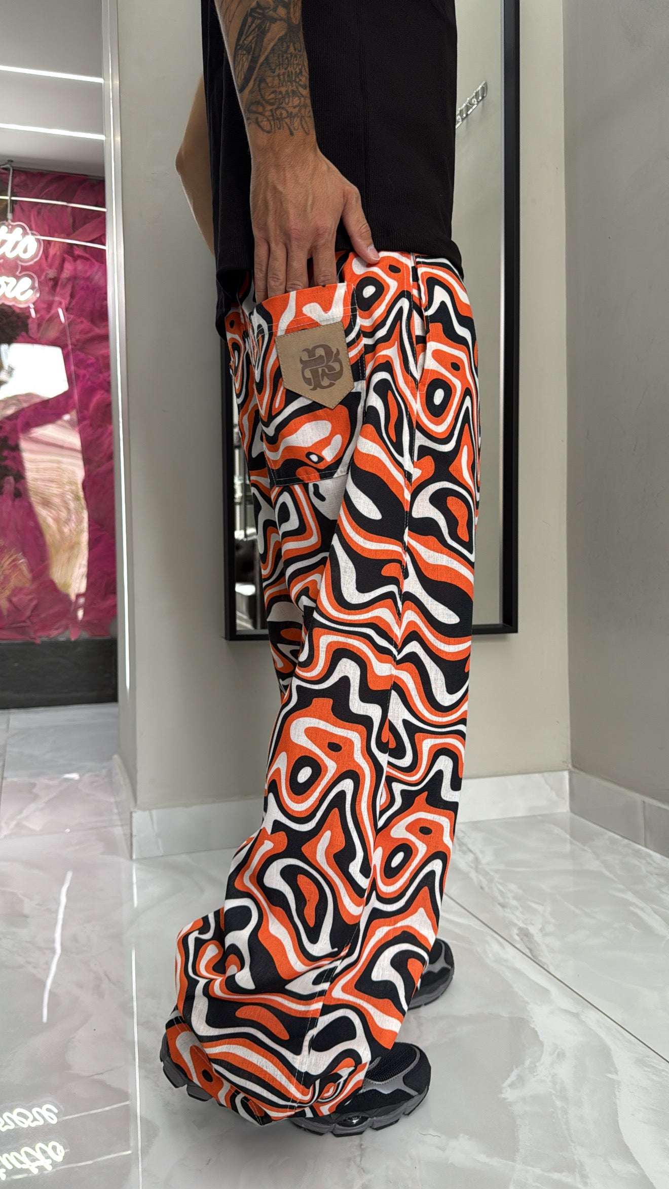 Pantalone Lino Psychedelic