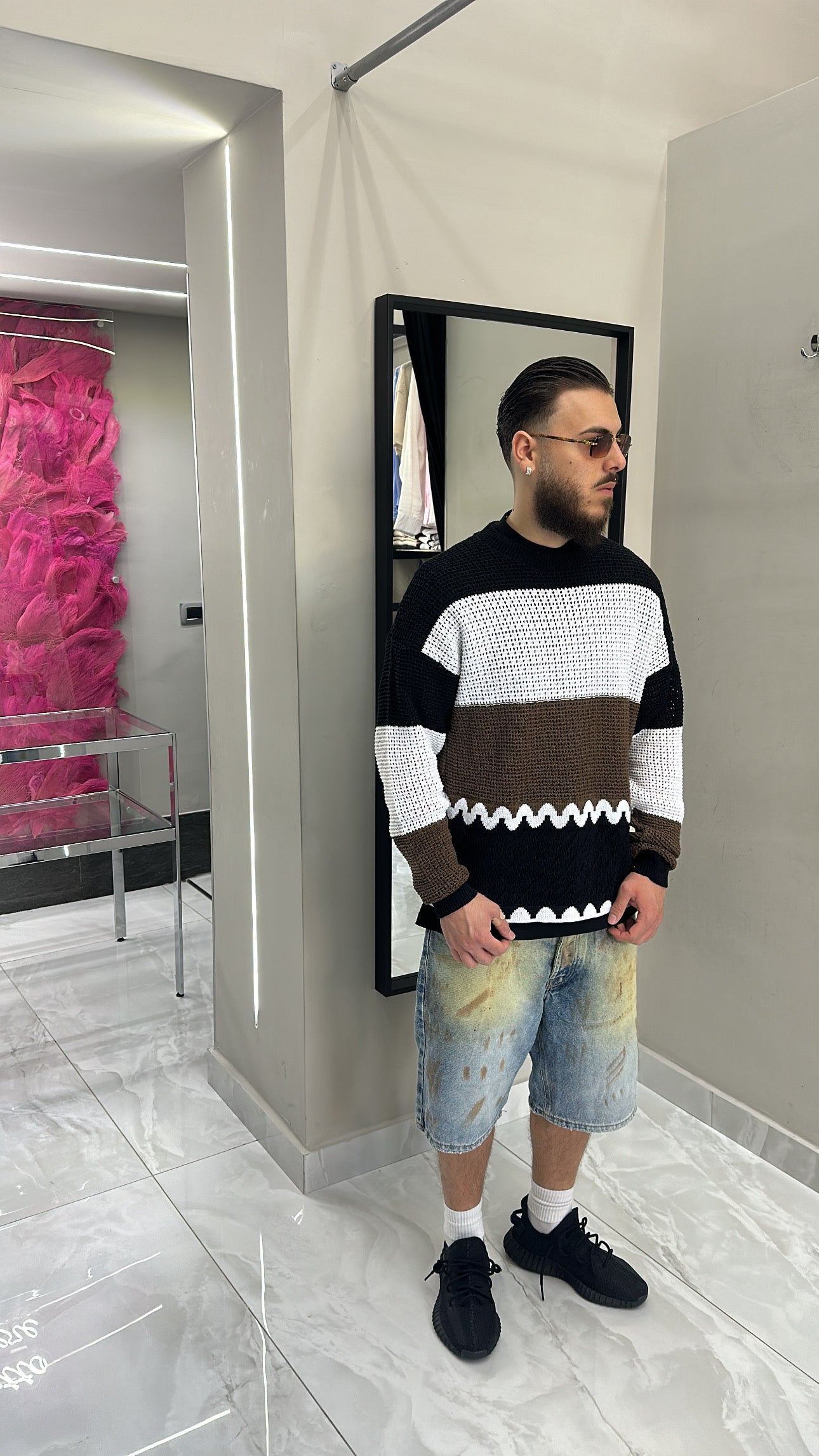 Maglia traforata Calathea