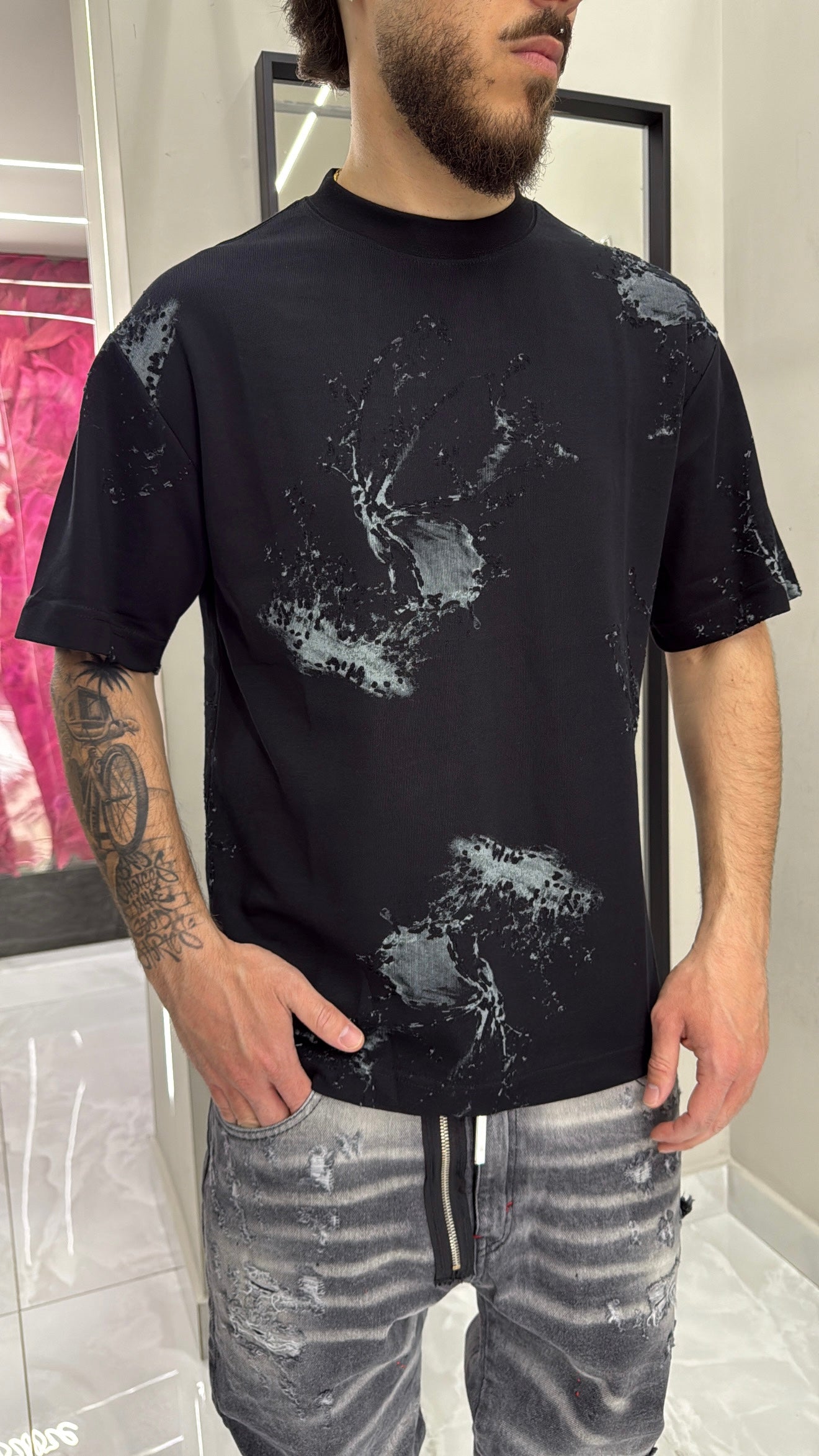 T-shirt Crack Black